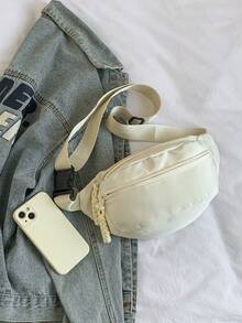 Fashion Women's Crossbody Chest Bag Waist Bag Casual Shoulder Bag - Beige - View 8