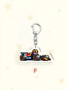 1pc/7pcs Cute F1 Racing Meme Acrylic Keychains, Funny Racer Quote Bag Charms, Oscar Piastri Driver Cartoon Pendant, Racing Enthusiast Key Accessories, Perfect Gift For Parents, Graduates, Teachers, Back To School Season - Multicolor - View 7