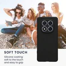 適用於 Redmi Note 14 5G / Note 14 Pro 5G / Poco X7 / Note 14 Pro+ Plus 手機殼，附相機保護，超薄防震彈性黑色霧面軟矽膠保護套 - 黑色 - 查看 6