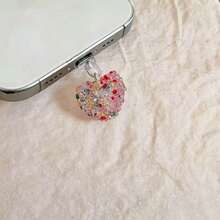 European And American Popular Handmade Beaded Girl Heart-Shaped Dust Plug, Valentine's Day Red Heart-Shaped Dust Plug - Color Love - View 6