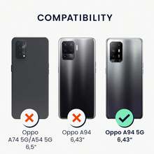 Phone Case For A94 5G, With Camera Protection, Slim Shockproof Flexible Black Matte Soft Silicone Protective Cover - Black - View 3