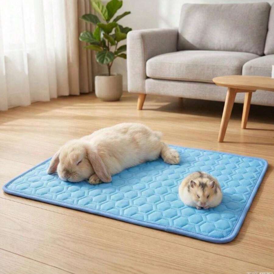 1件裝小型寵物冷卻墊，倉鼠與兔子睡眠墊，寵物床墊，夏季涼墊，防滑籠墊，適用於貓、狗與小型寵物，室內冷卻