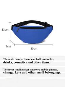 1pc Multicolor Waterproof Waist Bag, Adjustable Shoulder Strap Crossbody Chest Bag, Fashion Casual Style, Suitable For Travel, Cycling, Hiking And Daily Use - Multicolor - View 3