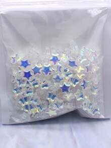 8mm 60pcs/Bag AB Color Star Shaped Crystal Glass Beads For Jewelry Making - Clear - View 5