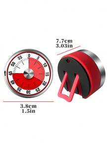 Mechanical Timer, Kitchen Timer. Magnetic Back, Stand Timer. 1-55 Minutes Countdown. Twist Timer. No Battery Required, Countdown Alarm. Mechanical Movement, Durable And Long-Lasting. Suitable For Baking Enthusiasts, Housewives, Chefs, Students And Fitness Enthusiasts, Applicable For Kitchen Cooking, Exam Timing, Facial Mask, Pomodoro Technique And More - Multicolor - View 12