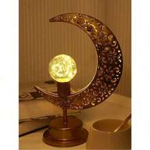 SOKANY Lampu Malam Dekoratif Bergaya Vintage, Lampu Suasana Kamar Tidur, Tampilan Buatan Tangan, Cocok untuk Dekorasi Rumah dan Liburan, Baterai Tidak Termasuk - Coklat - View 8