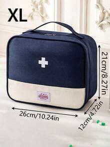 Portable Multi-Compartment Pill Bag, Cute Mini First Aid Kit And Emergency Medical Storage Pouch, Pill Storage Bag, Suitable For Outdoor Camping, Hiking, Back To School And Other Occasions - Navy Blue - View 11