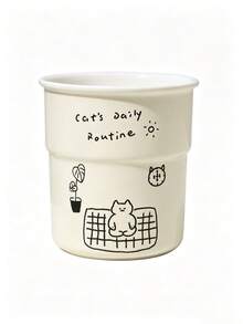 DearDali 1 buah Cangkir Kopi Keramik Kartun Minimalis Original 200ml Gaya INS Warna Underglaze Lucu Cangkir Latte Dekorasi Meja Cocok Untuk Kopi, Teh, Cangkir Hadiah Menarik - MultiWarna - View 17