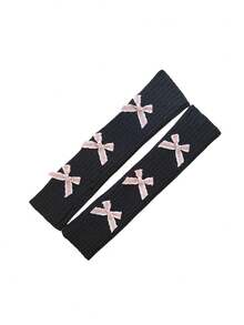 6pcs Bowknot Knitted Warm Arm Warmers, Autumn/Winter College Style Y2K Mid-Length Stacked Sleeve Fingerless Arm Covers - Bow-tie Style - View 5