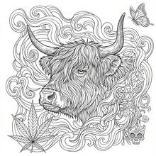 (24頁) 成人著色書 - 高地牛：簡單清晰的圖案，可愛的著色書，適合作為齋月、情人節、聖誕派對、萬聖節和生日的完美禮物 - 可愛著色場景，舒緩壓力 - 單件 - 查看 5