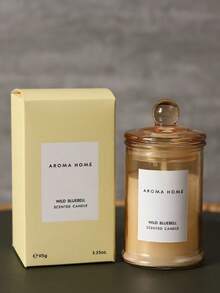 1/2pcs Vintage Amber Glass Jar With Lid Scented Candle, Soy Wax Aromatherapy Candle, Suitable For Home, Autumn, Bedroom, Living Room Decoration, Wedding, Birthday, Holiday And Ideal Gift For Women - 1PC - View 11
