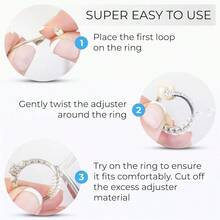 KLONKEE 4pcs Transparent Ring Size Adjuster - Adjustable Invisible Jewelry Size Adjuster, Shrink Wrap, Anti-Drop Protection, Loose Ring Protector, Fits Almost Any Ring, Easy To Use, Durable - White - View 9