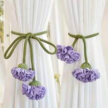 1pc Woven Curtain Tieback Rope Clip Curtain Fastener Buckle Suitable For Bedroom Living Room Home Decor - Multicolor - View 3