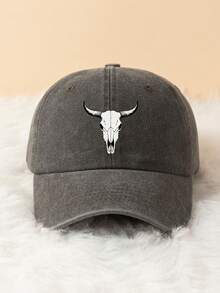 1pc Men's Bull Head Print Baseball Cap, Classic Casual Vintage Fashion Sun Protection Hat, Soft Sweat-Absorbent With Adjustable Size, Lightweight Suitable For Outdoor Sports, Daily Wear, Gatherings And Vacations - Bull Head 3 - View 21