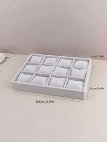 Grey Soft Inner Scratch Resistant Removable Divider Jewelry Box Cosmetic Storage Decor Tray Ornament Organizer Drawer Storage Rack Storage Box Storage Organizer Home Decoration Bedroom Decoration Room Decoration Office Storage Vanity Dresser - Multicolor - View 12
