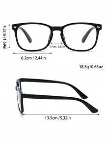 1/2/3 Pairs Unisex Transparent Glasses, Prevent Visual Fatigue, Suitable For Watching Computer, TV, Playing Games And Checking Phone, Clear Lens, Fashionable Flat Lens Eyewear - Multicolor - View 9