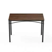 Dining Table Set, Bar Table With 4 Dining Chairs, Kitchen Table With Chairs, Industrial Style Breakfast Table For Kitchen, Living Room, Party Room, Walnut Wood, 110cm*60cm*76.5cm - Walnut - View 11