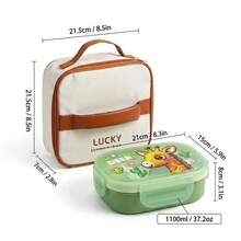 1 buah/Set Kotak Bekal Plastik Lucu dengan Peralatan Makan, Kotak Bento Anti Bocor yang Dapat Digunakan Kembali, Wadah Bekal Portabel, Wadah Penyimpanan Makanan Salad Buah, Aman untuk Kulkas & Microwave, Cocok untuk Pelajar dan Dewasa di Sekolah, Kantor, Piknik, Kembali ke Sekolah - MultiWarna - View 27