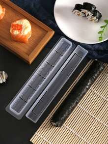透明壽司捲模具 Hoso Maki 壽司製作套組，附蓋，居家輕鬆 DIY 海苔飯捲，不黏 compact 切片，可洗碗機清洗重複使用，廚房小工具，適合初學者的禮物 - 查看 1