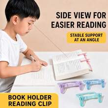1PC Portable Creative Double-Headed Book Clip, Portable Foldable Reading Stand, Cross-Border Book Fixing Reading Clip, Suitable For Students' Storage And Reading, Office Workers' And Classification Storage, Suitable As A Gift. - Sets - View 1