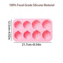 8-Cavity Silicone Molds With 2 Sizes Of Rose Shapes, Molds For Handmade Soap, Cakes & Chocolates - Multiple Styles - View 7
