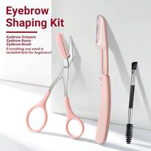 Women's Facial Grooming Tweezers Set (8-Piece Set With Storage Bag) - Stainless Steel Precision Tweezers For Eyebrows, Face, Nose Hair, False Eyelashes And Ingrown Hair/Splinter Removal; Gift Box Includes Eyebrow Scissors, And Eyebrow Brush. - Multicolor - View 5
