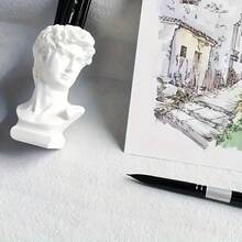 مجموعة 7 فرشاة رسم دائرية، فرشاة ألوان مائية وأكريليك، جودة فنان محترف، مناسبة للحبر والجواش - طقم - مشاهدة 2