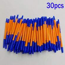 30 buah Pulpen Ballpoint Oranye Original Ujung Halus, Tinta Tahan Lama, Cepat Kering, Mudah Dicetak dan Diwarnai, Tutup Dapat Dilepas, Ujung Sedang, Halus, Hari Pertama Sekolah - MultiWarna - View 3