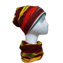 Regenbogen gestreifte grob gestrickte Beanie, weiche warme Strickmütze, vielseitige Kälteschutzmütze für Herbst/Winter - Regenbogen-Hut - Übersicht 6