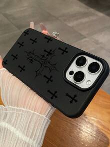 哥德風深色復古宗教符號十字鏡頭保護黑色手機殼，適用於 iPhone 和 Galaxy，手機殼，Case 17 Pro Max，保護殼，耶穌手機殼，適用於 iPhone 15 手機殼，適用於 iPhone 16 Pro Max 手機殼 - 彩色 - 查看 7