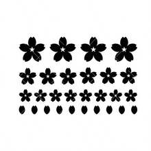 1 Set Assorted Cherry Blossom Pattern Car Stickers, Vinyl Waterproof & UV Resistant, Suitable For Car Headlights, Tail Lights, Rear Lights, JDM Exterior Accessories, DIY Car Lights, Body, Rear Glass Scratch Cover Decorative Stickers - Cherry Blossom Pattern - View 11
