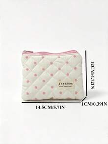 Tas Penyimpanan Modis dan Personalisasi Bergaya Jepang & Korea dengan Desain Niche Motif Polkadot Merah Muda yang Lucu dan Menawan - MultiWarna - View 6
