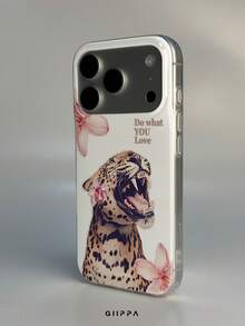 GIIPPA 1 Stück Brüllender Leopard & Hibiskus Blumen Muster Design, Handy 17 Pro Max Handyhülle, kompatibel mit Handy 16 Pro Max, 15 Pro Max, 14 Pro Max, koreanischer Stil High-End Mode & Spaß Handyhülle, kompatibel mit 11/12/13/14/15/16 Pro Max Plus, elegantes Design geeignet für Männer und Frauen, perfektes Geschenk für Freundin zu Weihnachten, Valentinstag, Ostern, Hochzeitssaison und Geburtstag! - Verschiedenfarbig - Übersicht 3