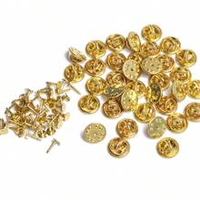 5/10/20pcs Gold Butterfly Pin Backs Clutch Locking Safety Pin Backs, Metal Clutch Pin Backs Replacement For DIY Brooch Badge Jewelry Making Accessories - Multicolor - View 3