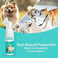 Pet Paw Cleaner Foam With Brush - No Rinse Waterless Paw Wash For Dogs & Cats, Deodorization Gentle Foaming Cleanser For Dirty Paws, Quick & Easy To Use 5.071floz - View 2