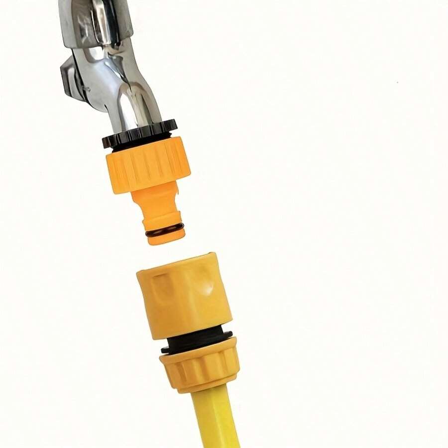 1組水龍頭標準接頭 1/2"與3/4"雙接頭,螺紋內牙洗衣機水龍頭接頭標準接頭,洗車水槍配件,多功能塑膠雙用途水龍頭接頭,25mm/0.98in 19mm/0.75in - 查看 1