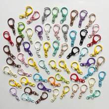 20/32/60pcs Mixed Color Solid Zinc Alloy Lobster Clasp Metal Keychain Hooks, Suitable For DIY Keychains, Backpacks, Wallets And Jewelry - For Secure Connection, Keychain Accessories | Smooth Metal Surface | Durable Zinc Alloy, Lobster Clasp Keychains Combine Practicality And Decorativeness, Often Used As Daily Small Items, Also Can Be Given As Small Gifts - Multicolor - View 2