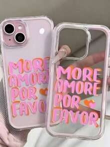 1 buah Casing Ponsel Minimalis Transparan Bingkai Pink Anti Jatuh Cocok untuk iPhone 16/17/16pro/16plus/16promax Hadiah Ulang Tahun/Peringatan - MultiWarna - View 19