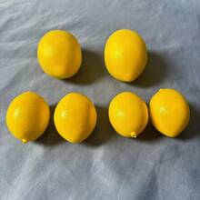 16 piezas de modelos de limones artificiales, adecuados para el hogar, la cocina, bodas, fiestas, accesorios de fotografía, decoración, regalos, cumpleaños, ceremonia de graduación - Amarillo - Ver 6