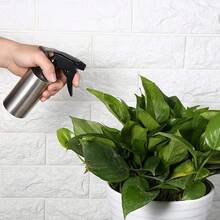 Stainless Steel Plant Watering Can, Pump Pressure Watering Pot Hand Pressing Flower Water Cans With Spray Nozzle, Empty Refillable Container For Kitchen Bathroom Or Plants Water Sprayer, 11.8/18.5oz Capacity - Multicolor - View 2