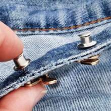 4/6/8Pairs Pants Waist Tightener, Loose Jeans Button, Seamless And Tool-Free Jeans Button Tightener, Adjustable Jeans Button Tightener, 8-Petal Flower Instant Button Pin - Multicolor - View 12