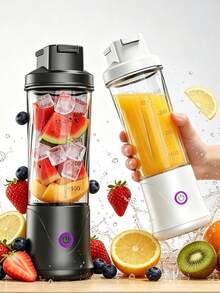 1 buah Blender Portabel Pribadi 450ml, Cangkir Jus Mini Isi Ulang USB dengan 12 Mata Pisau, Pembuat Smoothie Tahan Air, Mixer Buah Nirkabel untuk Perjalanan, Gym, Rumah & Aktivitas Luar Ruangan - MultiWarna - View 12