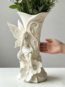 1pc Bohemian Style Flower Fairy Decorative Vase For Fresh/Dried Flowers, Versatile Design Suitable For Multiple Styles, Applicable For Living Room, Dining Table, Office, Coffee Table, Desk And Home Decor. Suitable For: Birthday, Wedding, Christmas, New Year - Multi-style 01 - View 12