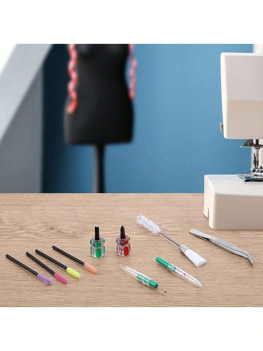 EDCUEBE7 Sewing Kit For Multiple Scenarios, Includes Tweezers, Brush, Seam Ripper And Other Tools, Multi-Purpose Craft Set - Sewing Kit - View 1