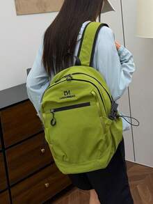 Outdoor Commuter Backpack, Lightweight Travel Bag, Fashionable Versatile Large Capacity School Bag, Anti-Theft, Work, Essential, Nylon, Ergonomic - Multicolor - View 4