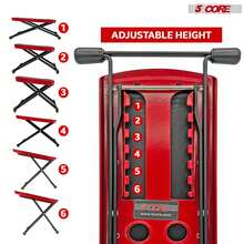 5 CORE 5Core Guitar Foot Stool Height Adjustable Folding Leg Rest Classical Footrest - Red - View 8