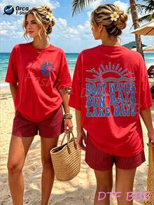 Women T-Shirts - 紅色 - 查看 1