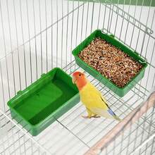 2Pcs Bird Bath Basin Parrot Food Bowl Pet Feeding Bowl Water Trough Bowl Bird Supplies Random Color - Style A - View 9