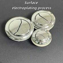 1pc Toilet Water Tank Dual Flush Button Switch, Universal Toilet Push Button Accessory, Glossy Electroplated Rust-Proof Panel, With Extended Threaded Screw - A - View 4