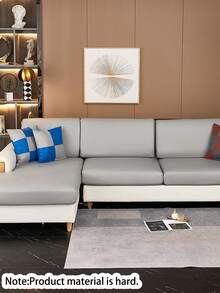 1pc Gray Stretch Waterproof Sofa Cover, Fits 1 2 3 4 Seater Sofa, Elastic Sofa Slipcover, Comfortable Anti-Stain, Suitable For Outdoor, Living Room, Hotel, Dust Proof - Light Grey - View 11